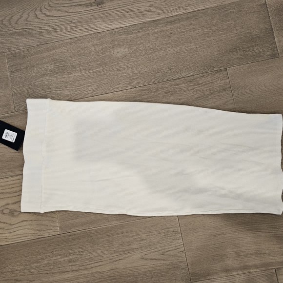 NEW Vera Snatched Midi Skirt, off-white - Picture 3 of 6